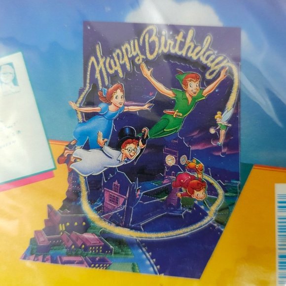 Pop Shots Pop Up Peter Pan 3D Cards Walt Disney Happy Birthday Lot OLD STOCK - Picture 13 of 13